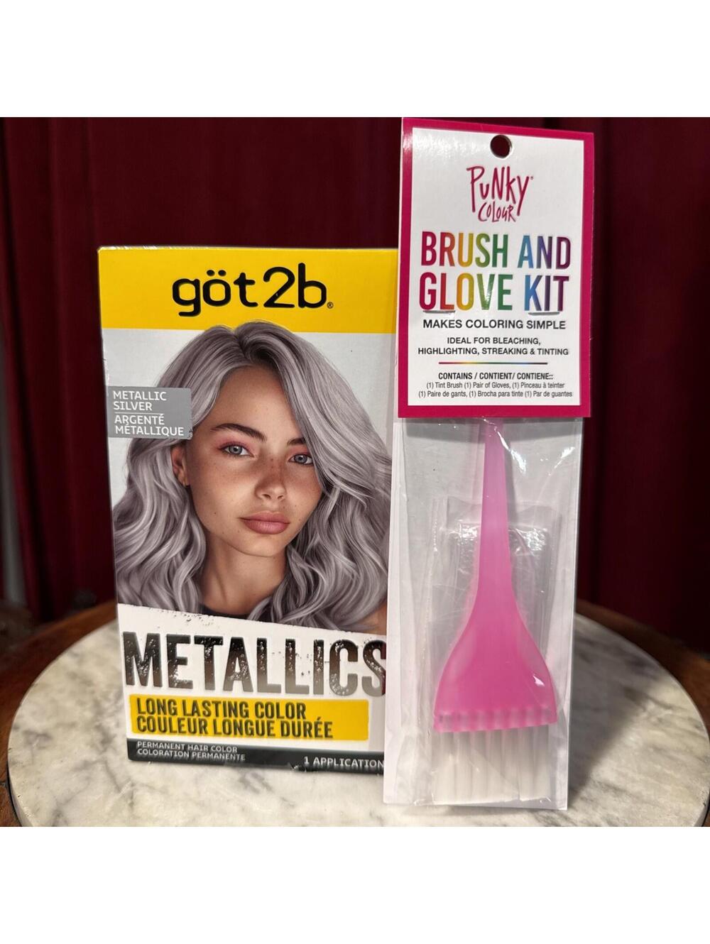 got2b Metallics Glossy Fade Resistant Permanent Hair Dye Metallic Silver NIB